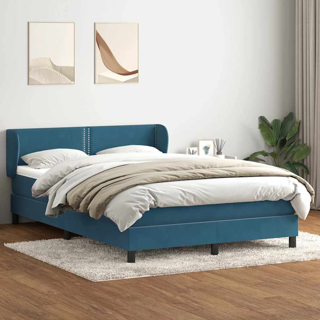 vidaXL Boxspring met matras fluweel lichtgrijs 80x210 cm