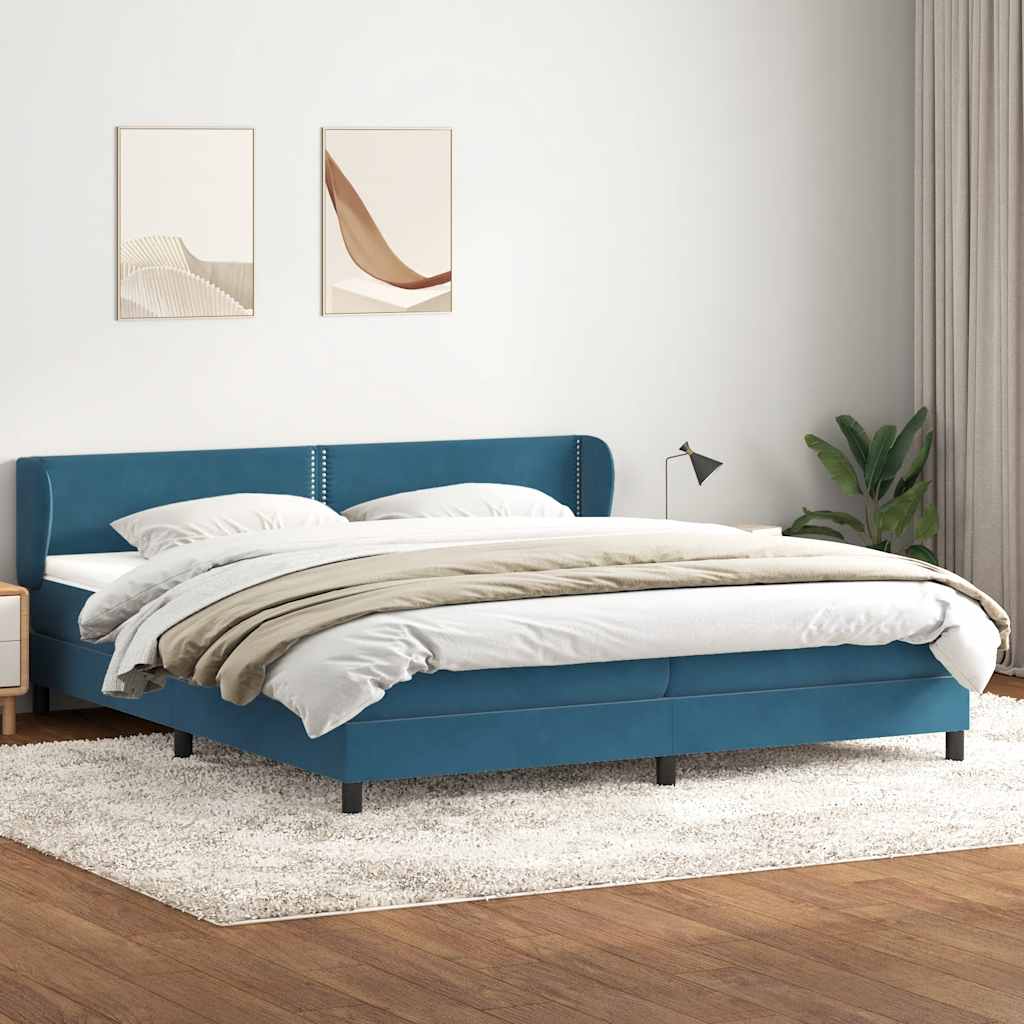 vidaXL Boxspring met matras fluweel lichtgrijs 80x210 cm