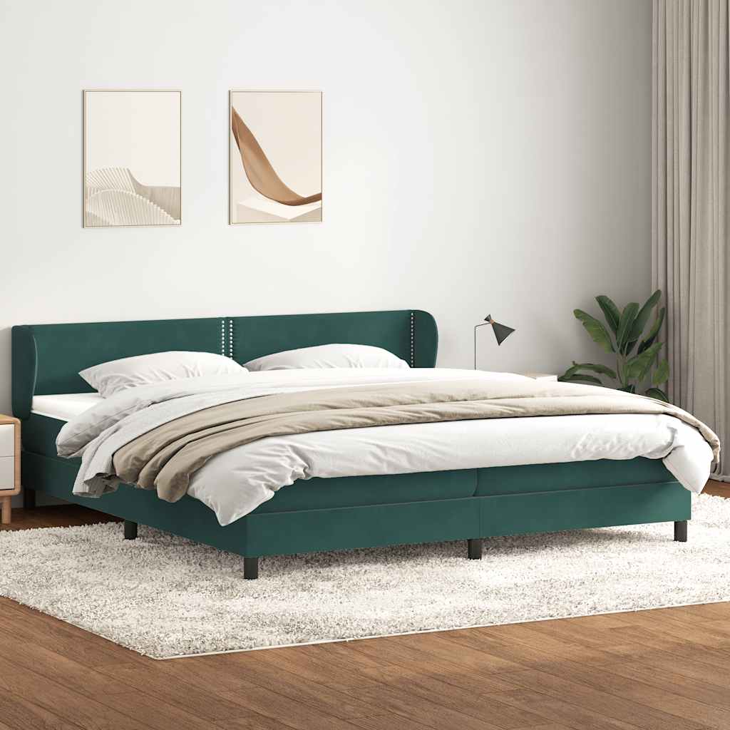 vidaXL Boxspring met matras fluweel lichtgrijs 80x210 cm