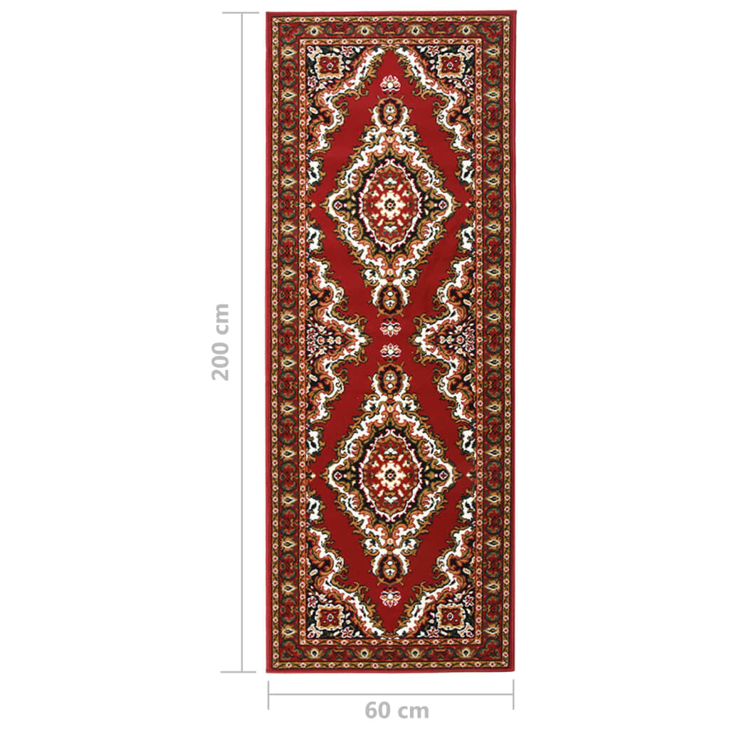 vidaXL Tapijtloper 60x200 cm BCF oosters rood