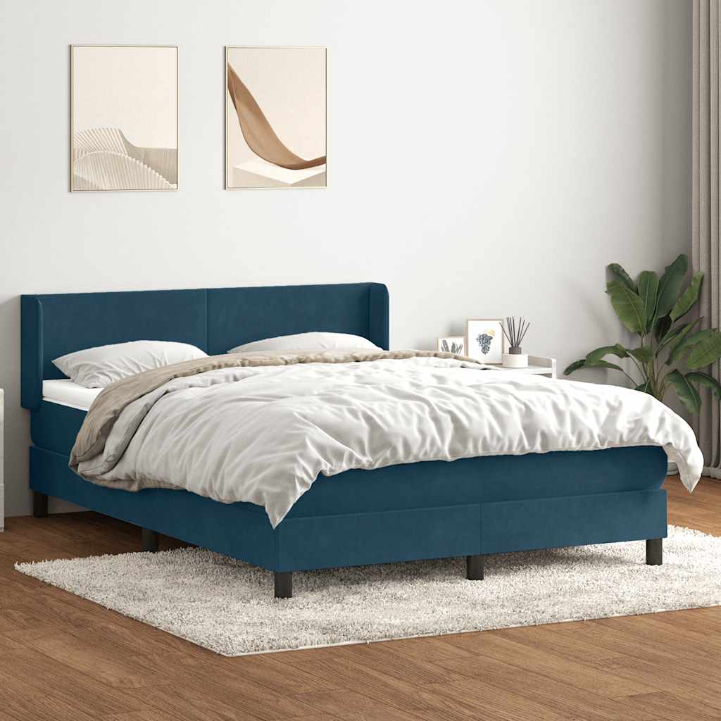 vidaXL Boxspring met matras fluweel lichtgrijs 80x210 cm