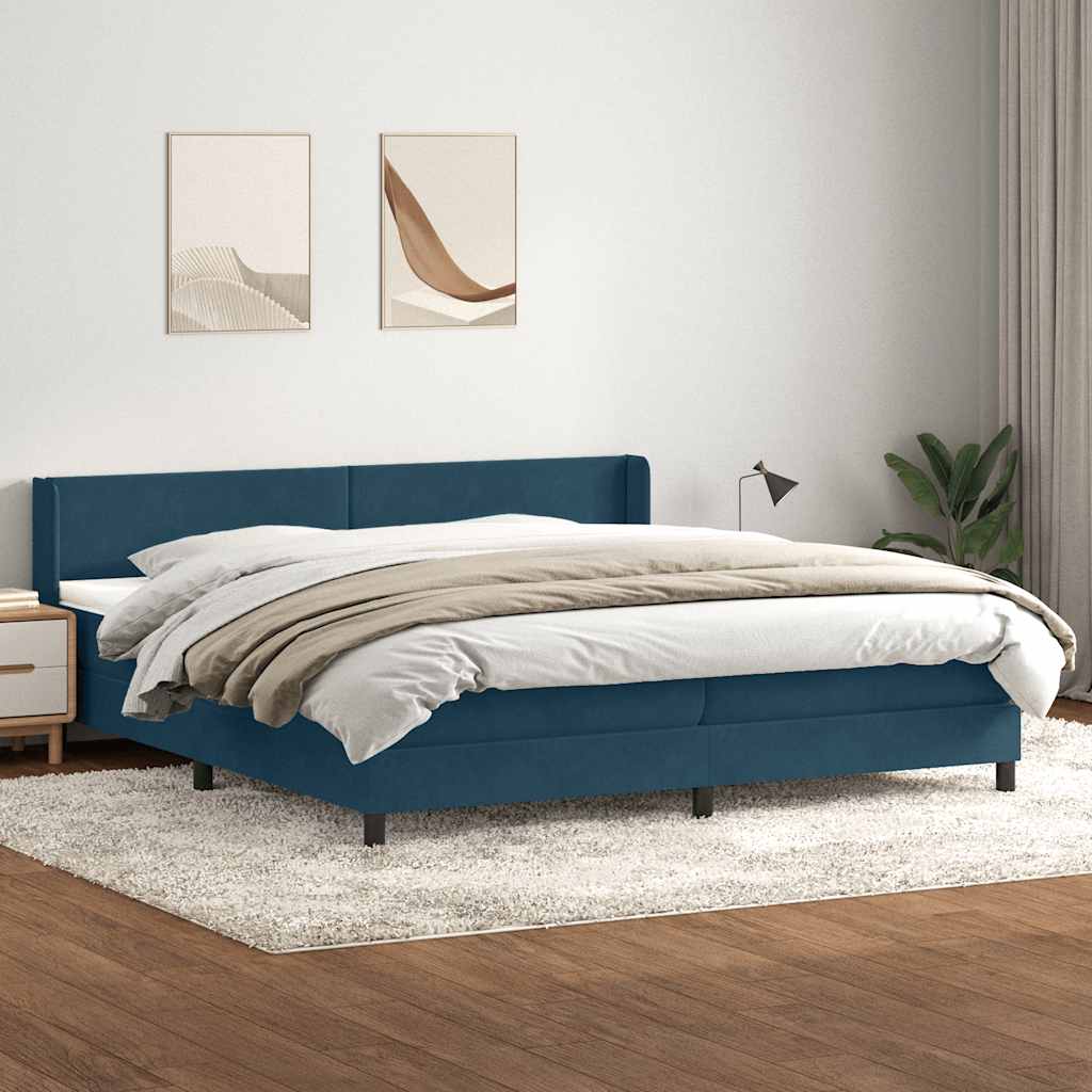 vidaXL Boxspring met matras fluweel lichtgrijs 80x210 cm