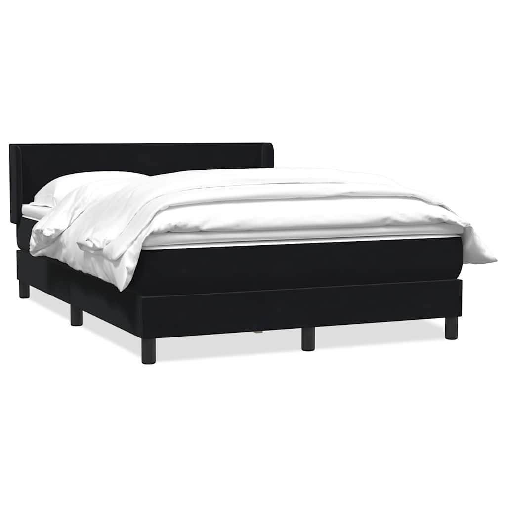 vidaXL Boxspring met matras fluweel lichtgrijs 80x210 cm
