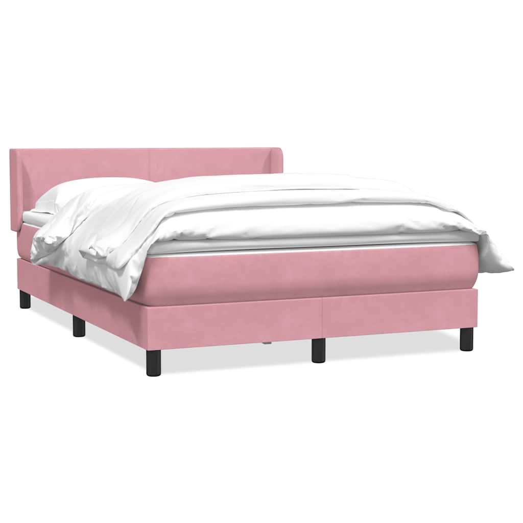 vidaXL Boxspring met matras fluweel lichtgrijs 80x210 cm
