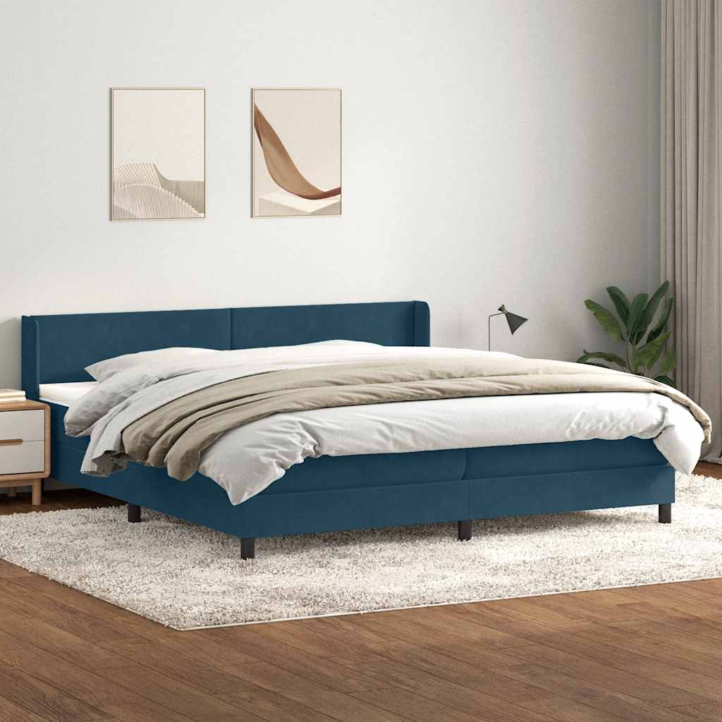 vidaXL Boxspring met matras fluweel lichtgrijs 80x210 cm