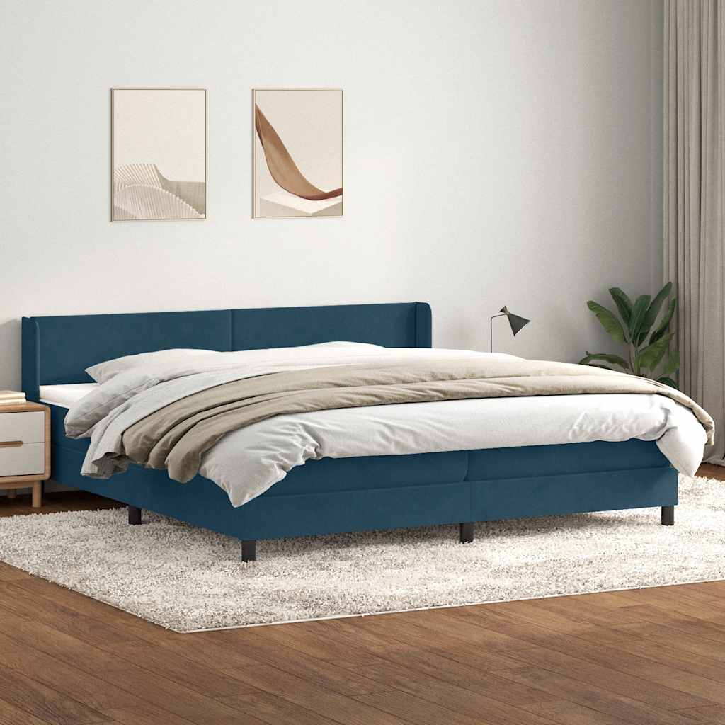 vidaXL Boxspring met matras fluweel lichtgrijs 80x210 cm