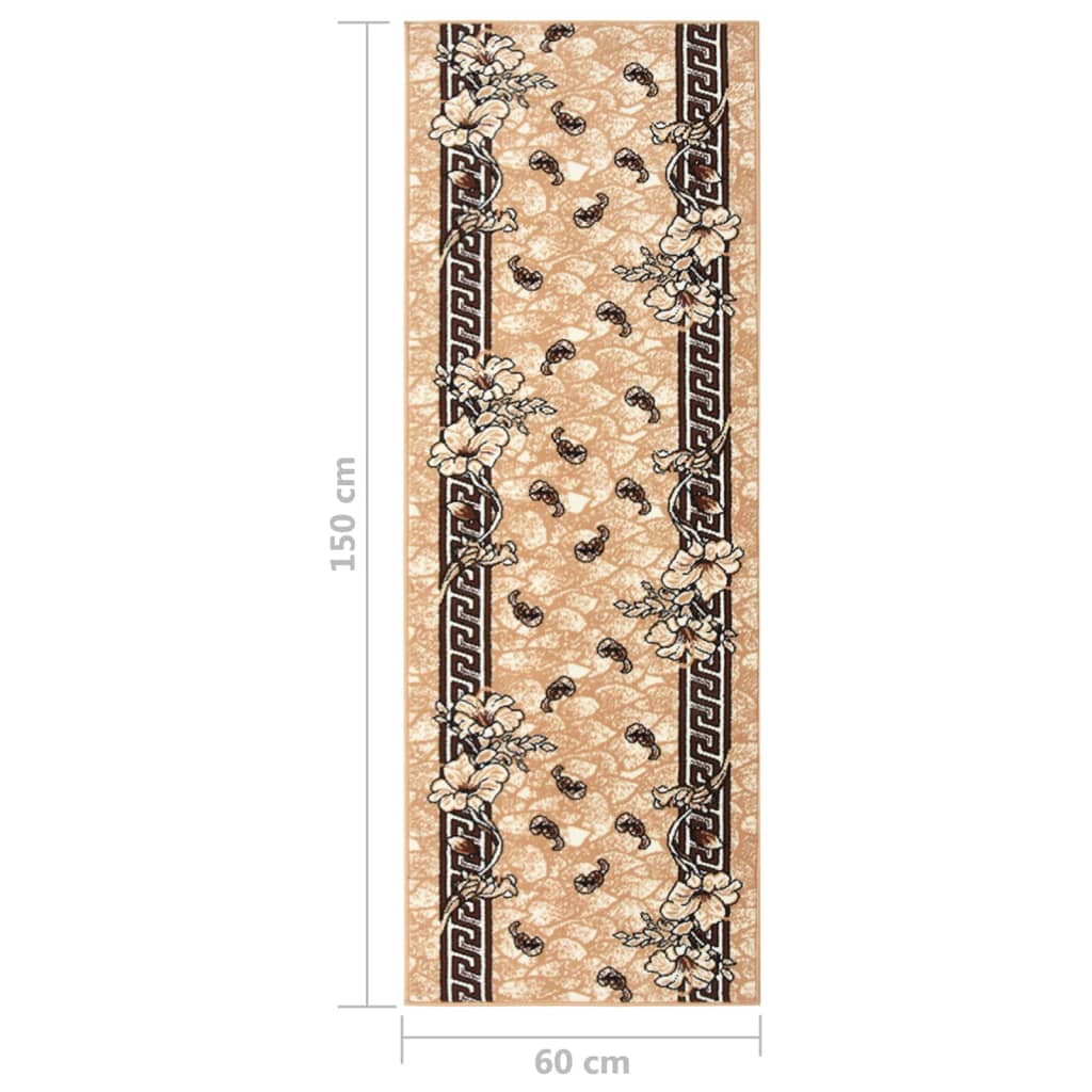 vidaXL Tapijtloper 60x150 cm BCF beige