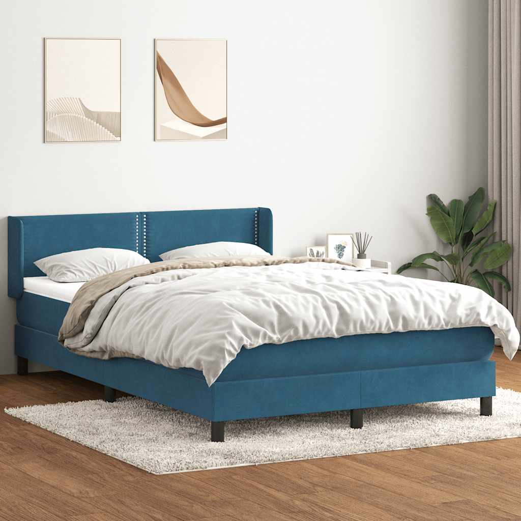 vidaXL Boxspring met matras fluweel lichtgrijs 80x210 cm