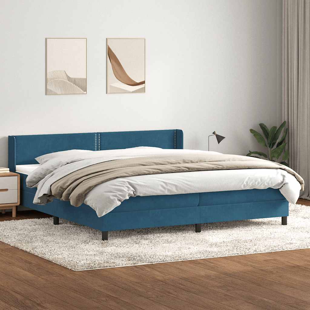 vidaXL Boxspring met matras fluweel lichtgrijs 80x210 cm