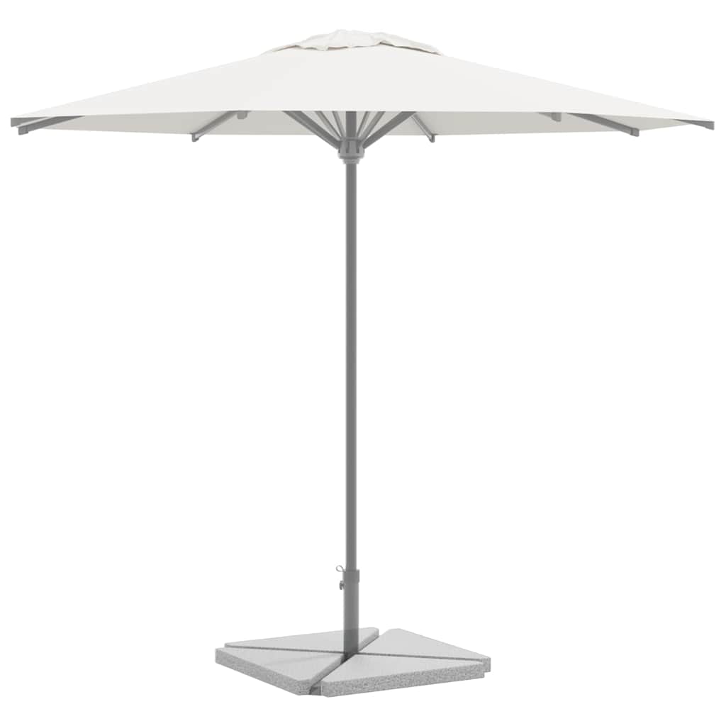 vidaXL Parasolvoetplaten 4 st driehoekig 14 kg graniet grijs