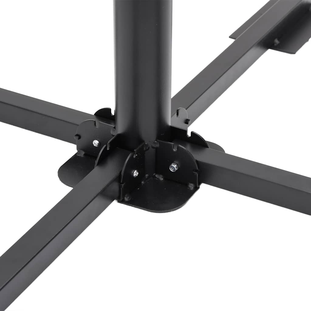 vidaXL 5-delige Set parasolvoeten voor in de tuin graniet en staal