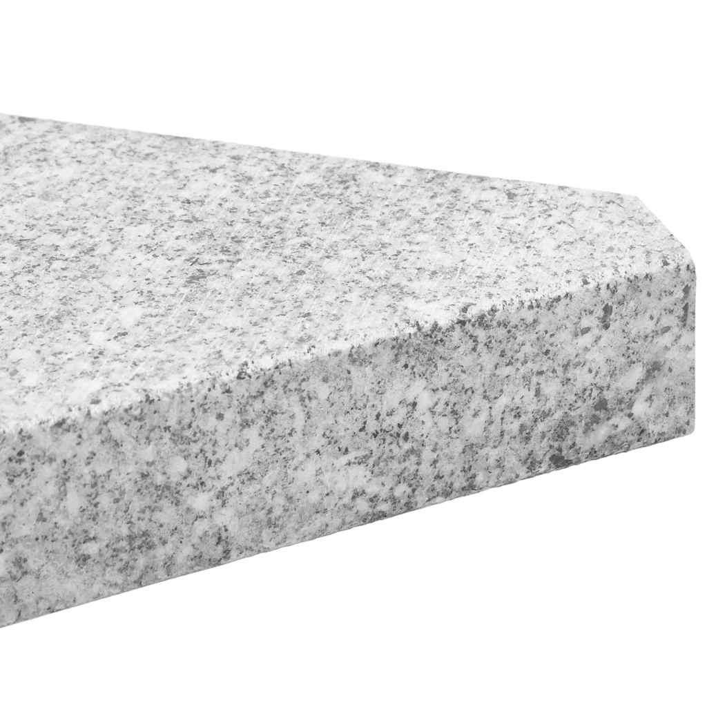 vidaXL 5-delige Set parasolvoeten voor in de tuin graniet en staal