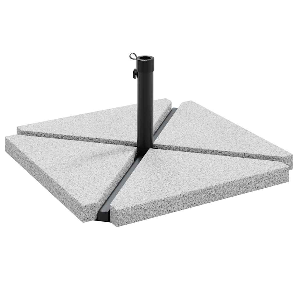 vidaXL 5-delige Set parasolvoeten voor in de tuin graniet en staal