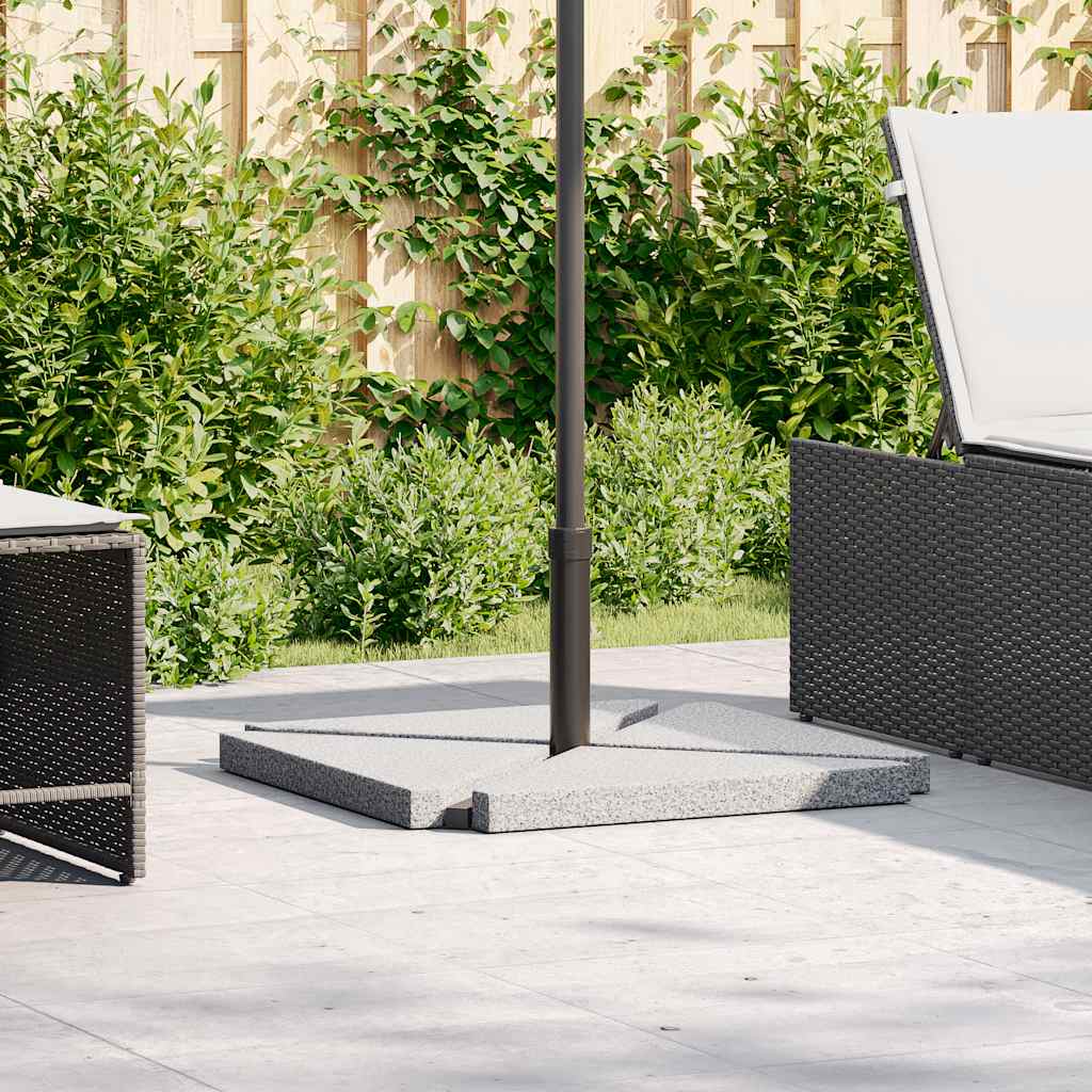 vidaXL 5-delige Set parasolvoeten voor in de tuin graniet en staal