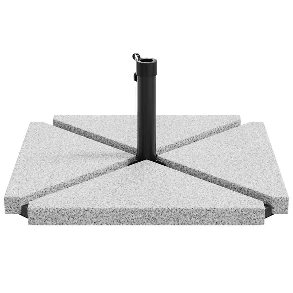 vidaXL 5-delige Set parasolvoeten voor in de tuin graniet en staal