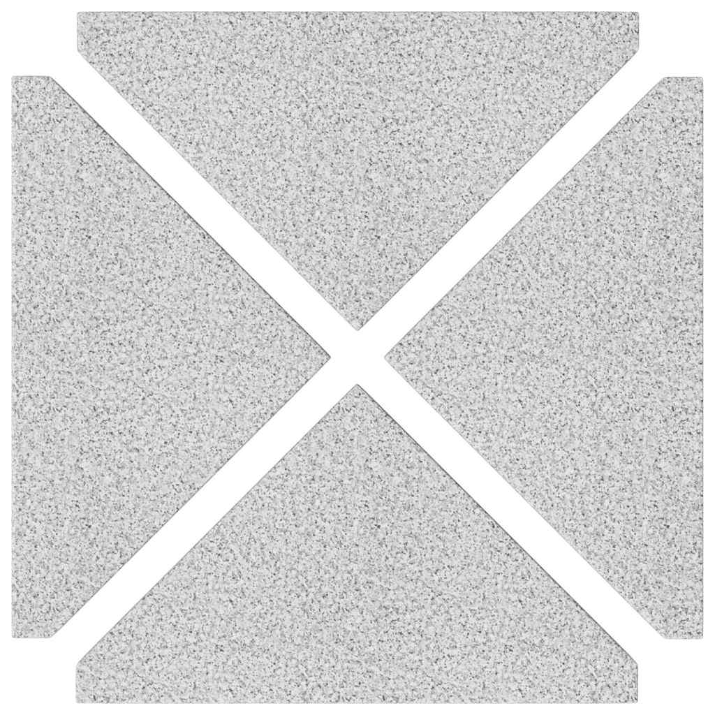 vidaXL 5-delige Set parasolvoeten voor in de tuin graniet en staal