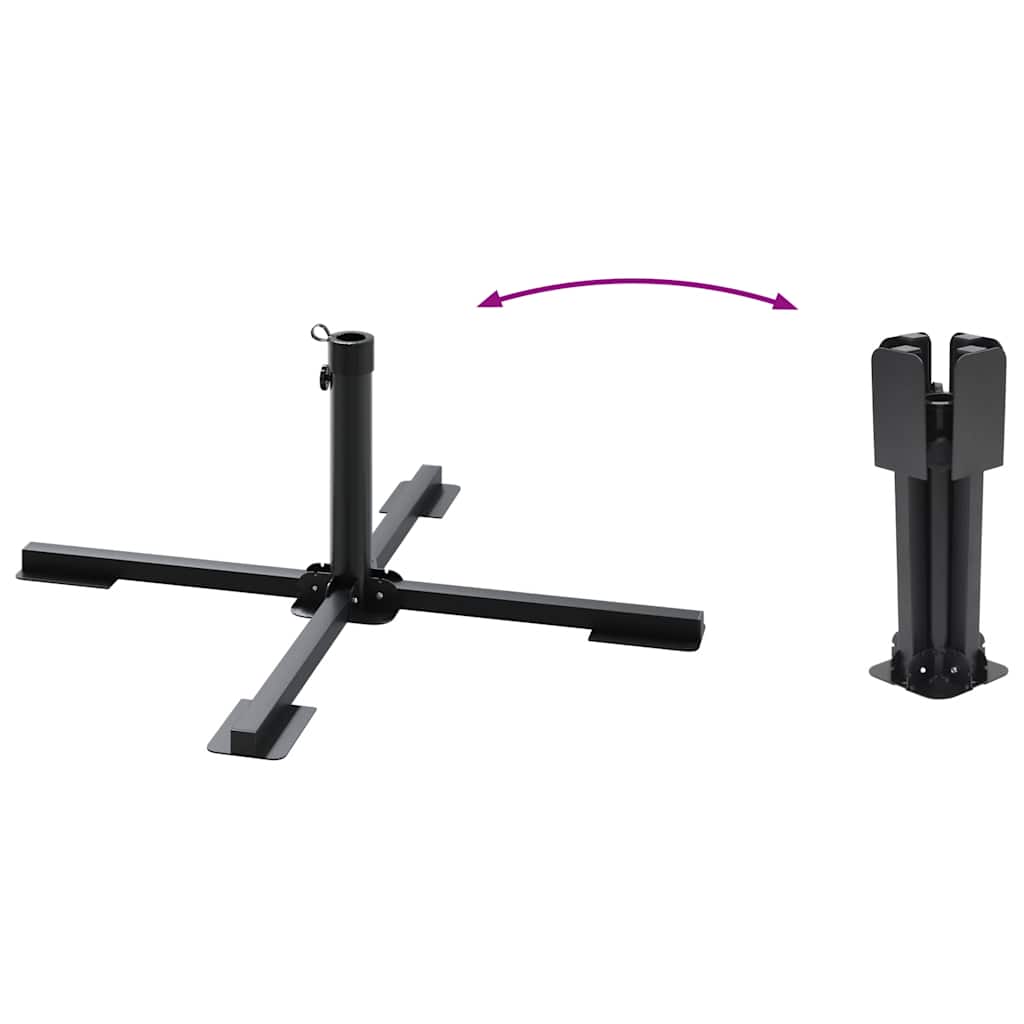 vidaXL 5-delige Set parasolvoeten voor in de tuin graniet en staal