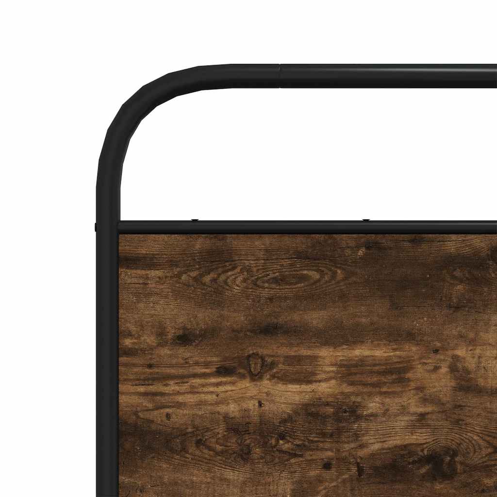 vidaXL Bedframe zonder matras bewerkt hout gerookt eiken 140x200 cm