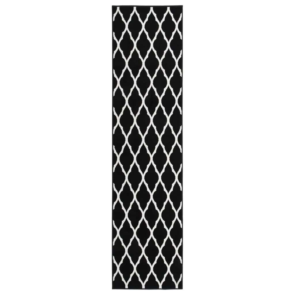 vidaXL Tapijtloper 60x250 cm BCF zwart en wit