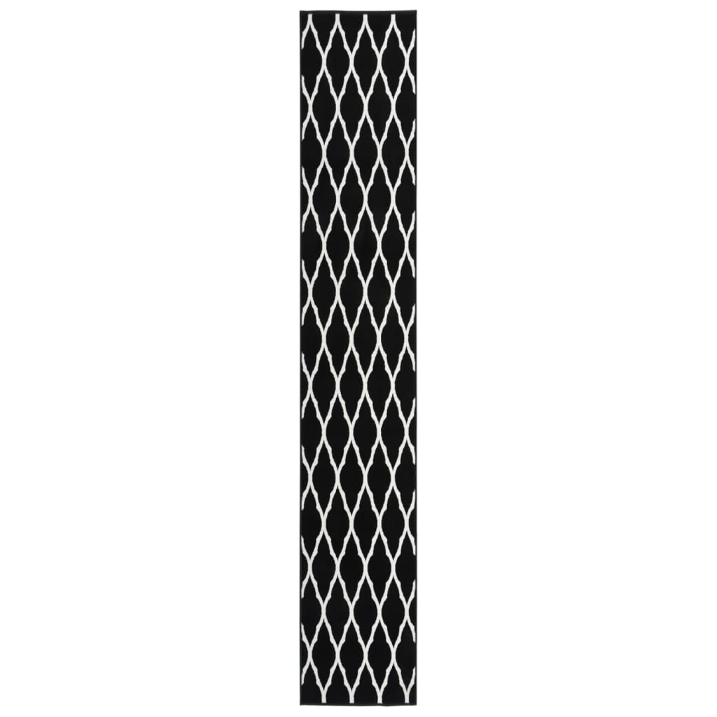 vidaXL Tapijtloper 60x250 cm BCF zwart en wit