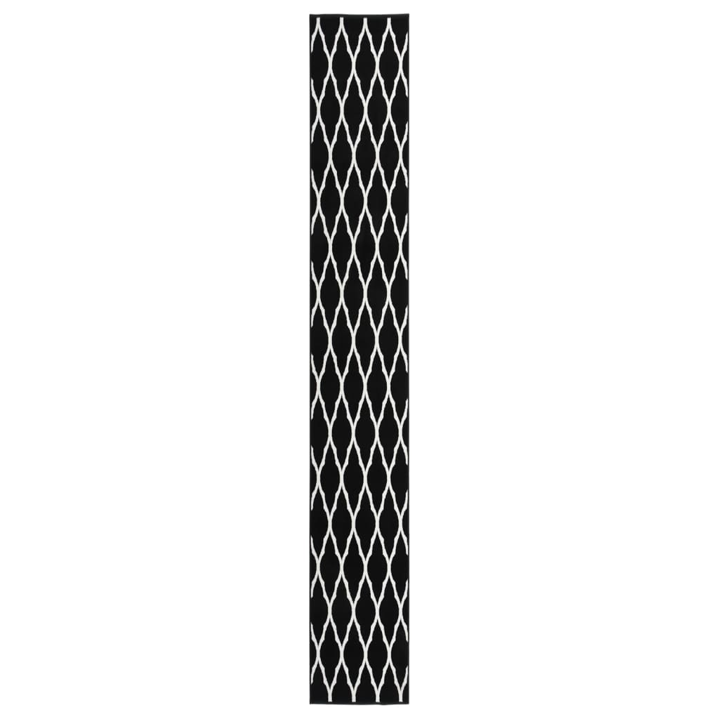 vidaXL Tapijtloper 60x250 cm BCF zwart en wit