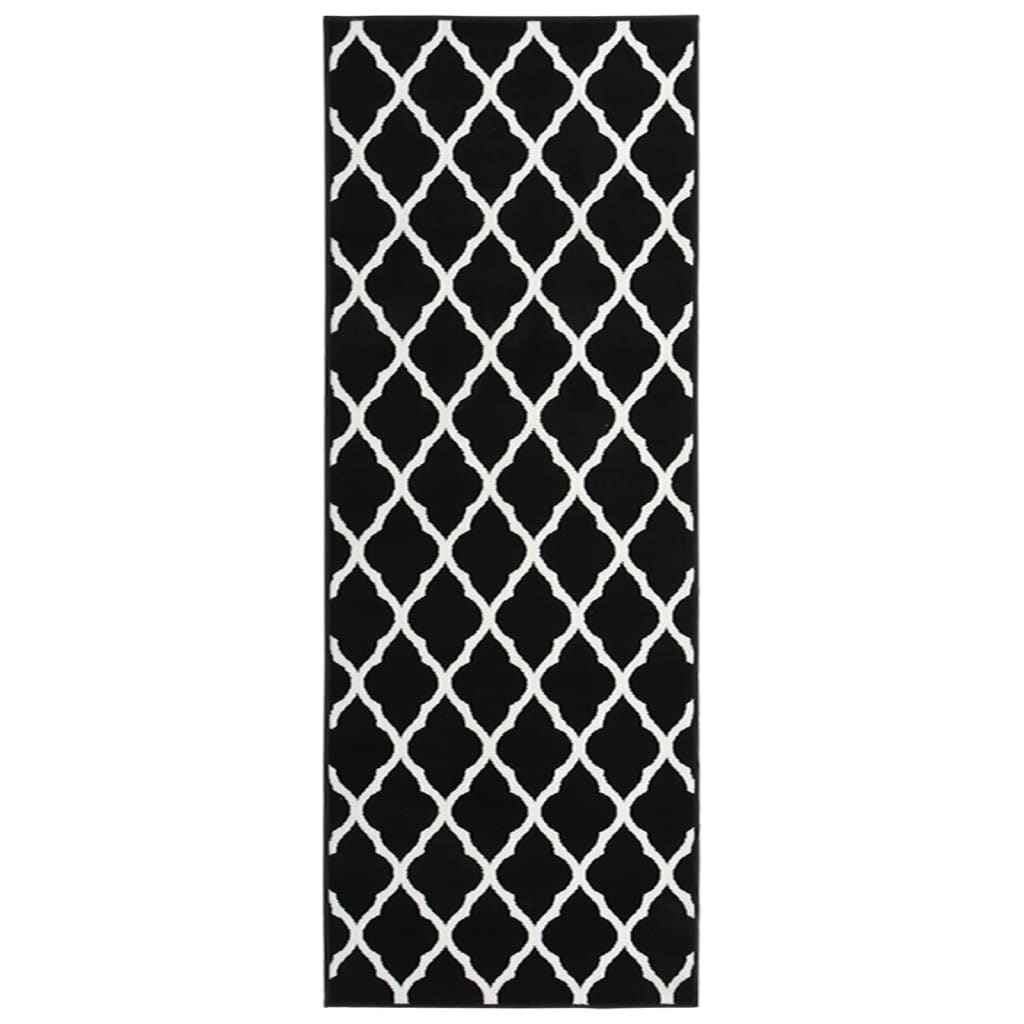 vidaXL Tapijtloper 60x250 cm BCF zwart en wit