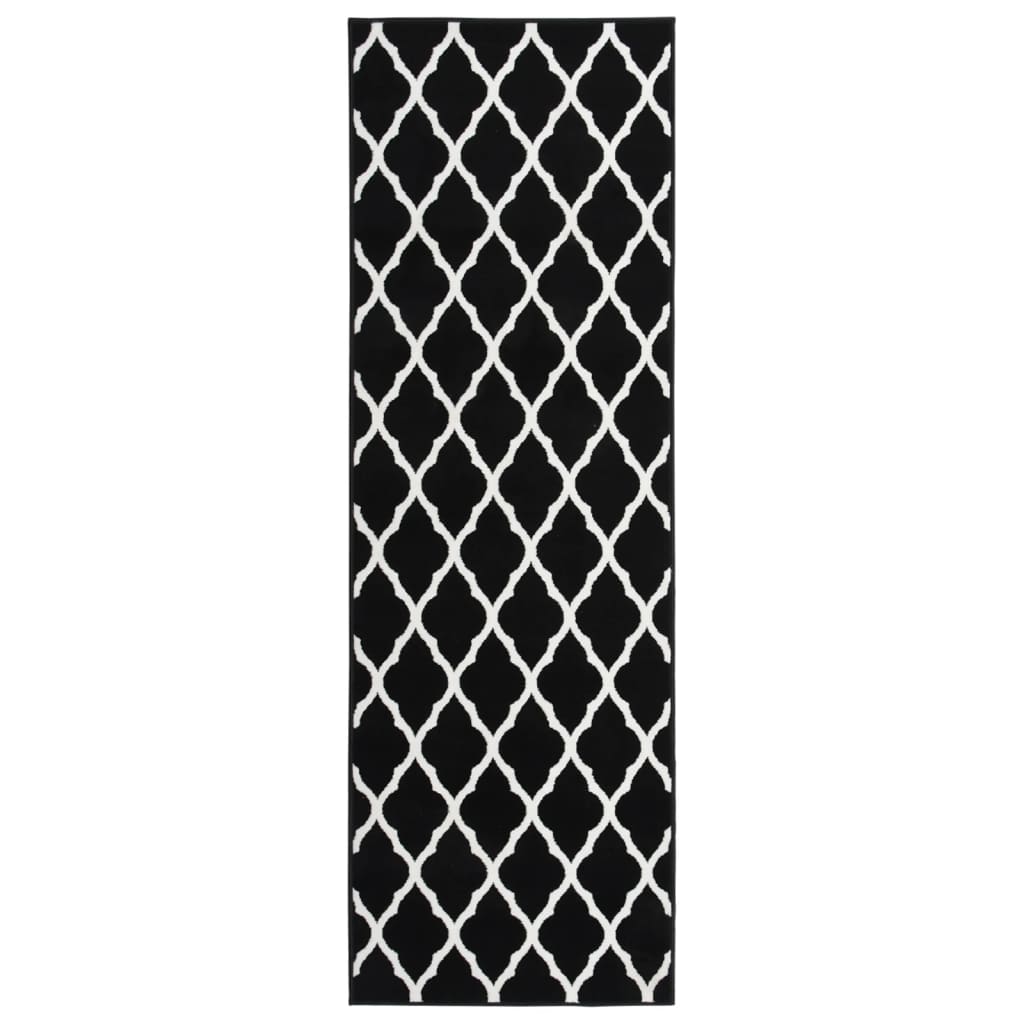 vidaXL Tapijtloper 60x250 cm BCF zwart en wit