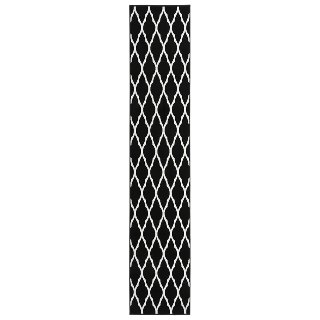 vidaXL Tapijtloper 60x250 cm BCF zwart en wit