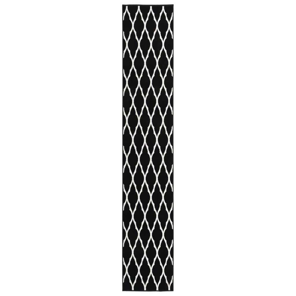 vidaXL Tapijtloper 60x250 cm BCF zwart en wit