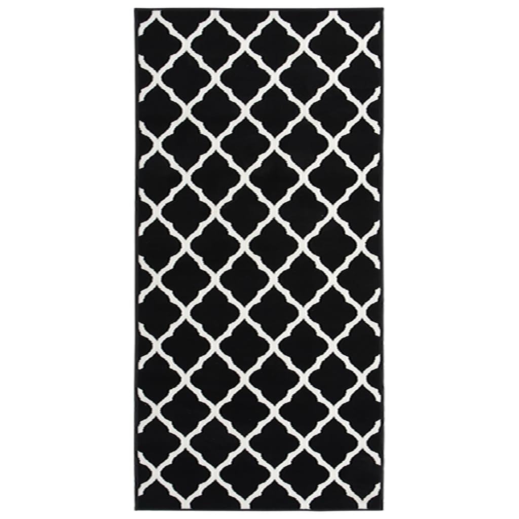 vidaXL Tapijtloper 60x250 cm BCF zwart en wit