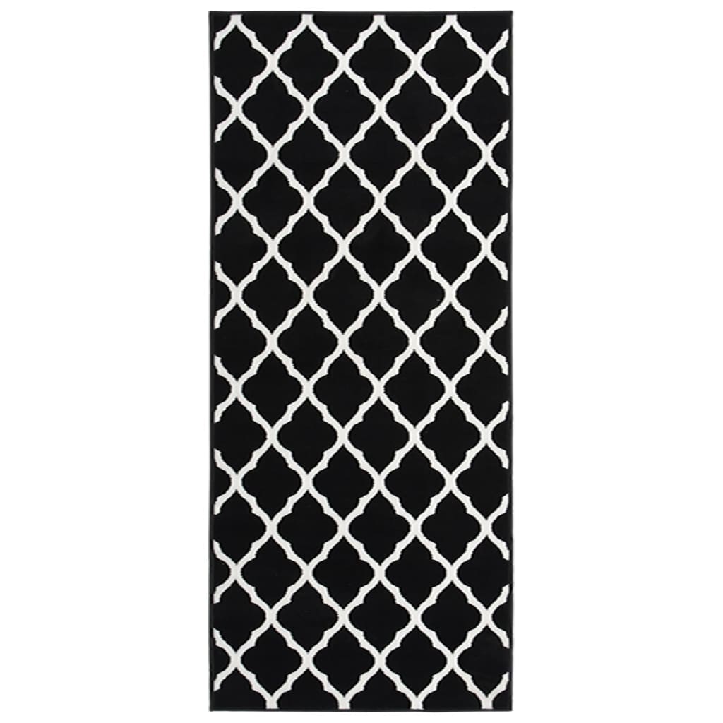 vidaXL Tapijtloper 60x250 cm BCF zwart en wit