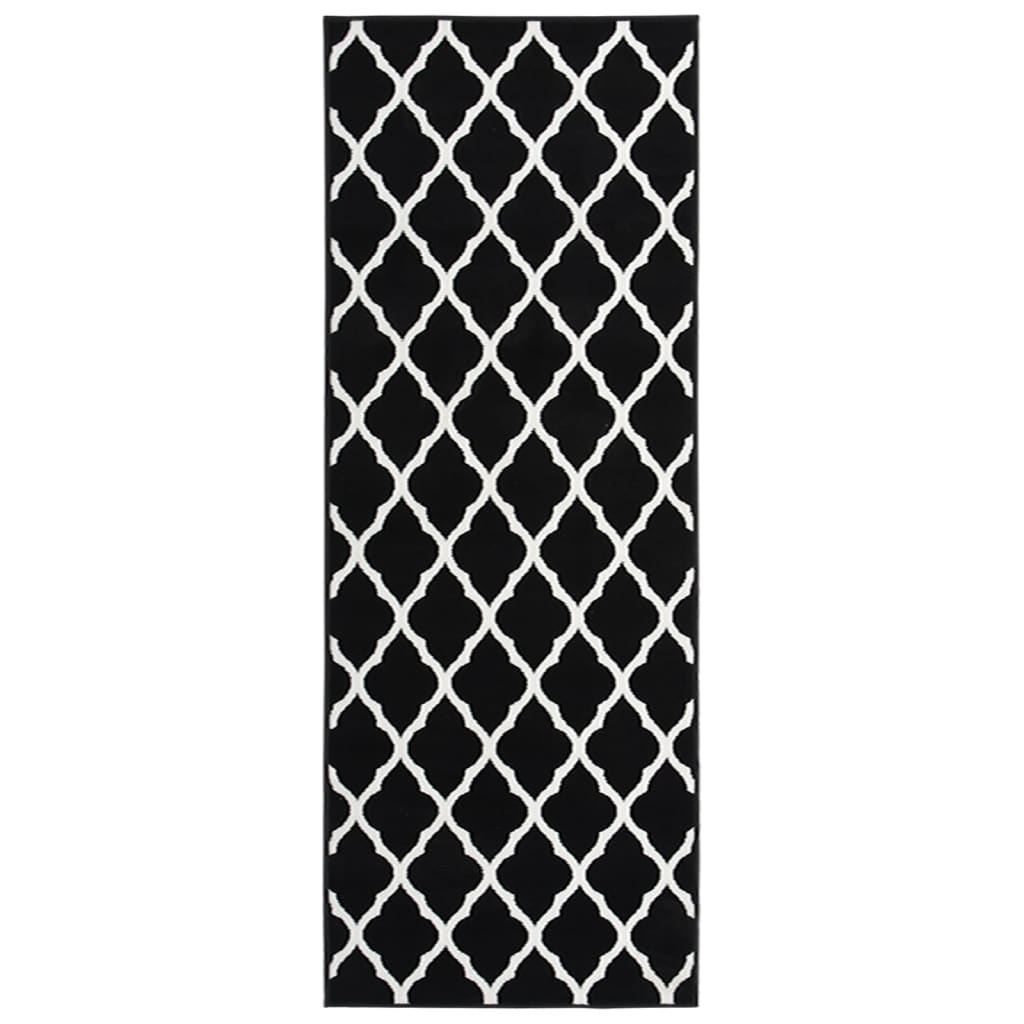 vidaXL Tapijtloper 60x250 cm BCF zwart en wit