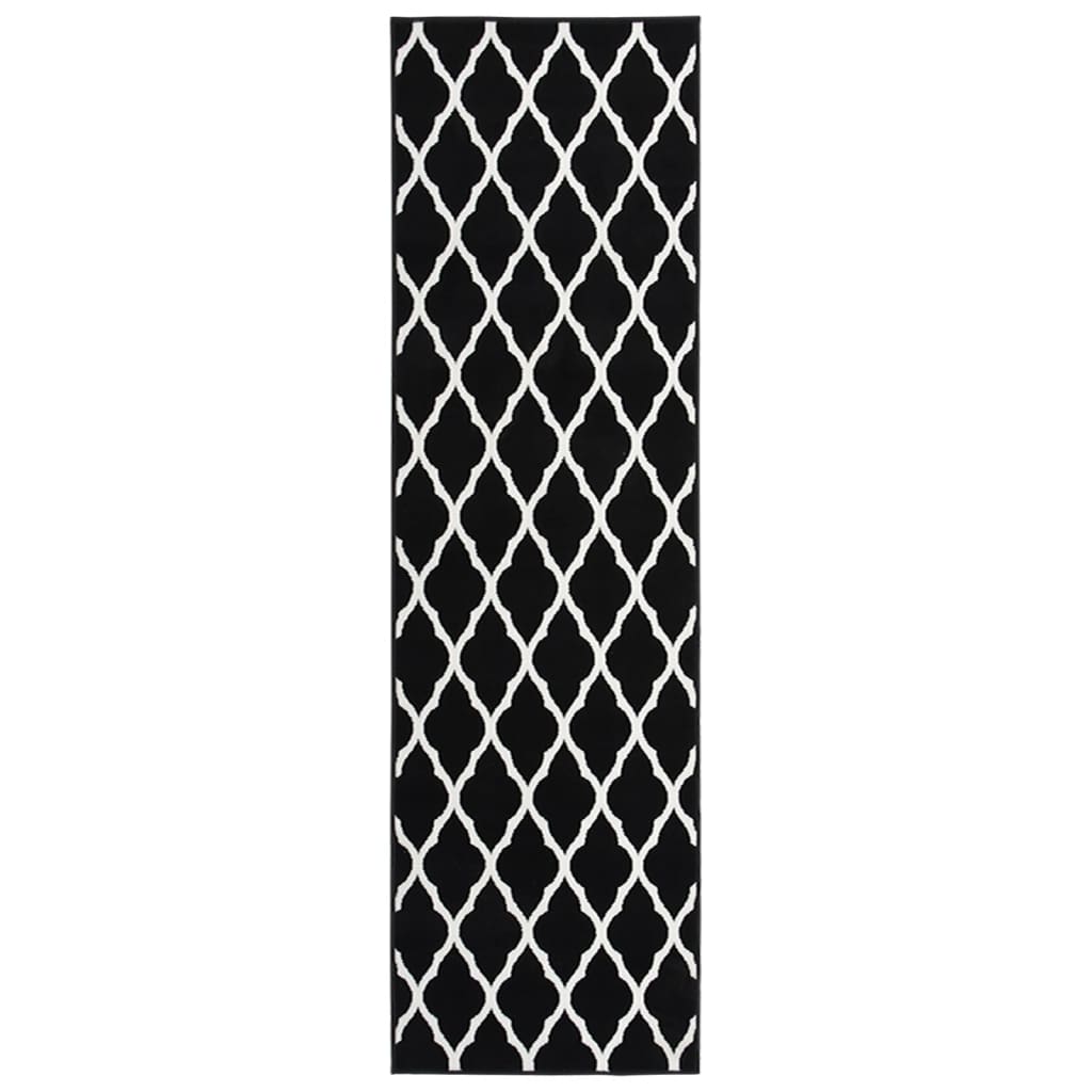 vidaXL Tapijtloper 60x250 cm BCF zwart en wit