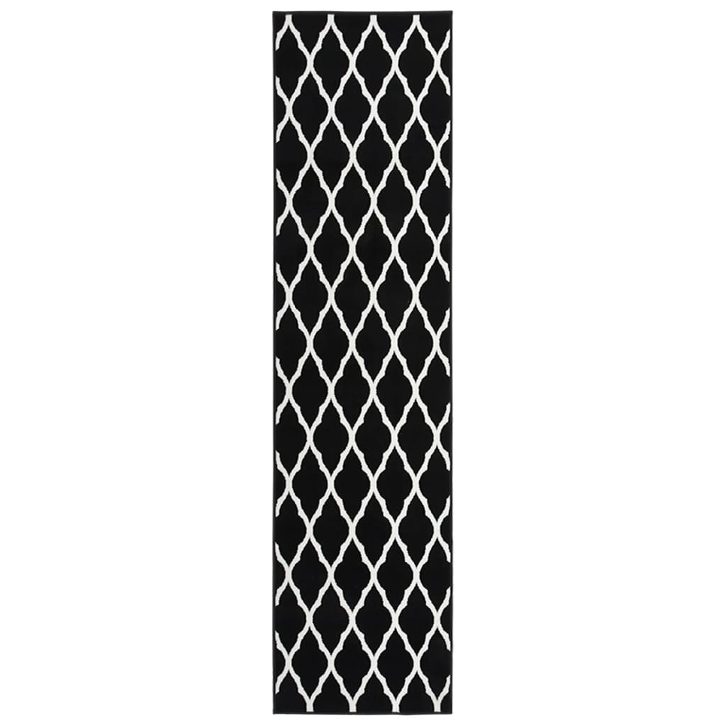 vidaXL Tapijtloper 60x250 cm BCF zwart en wit