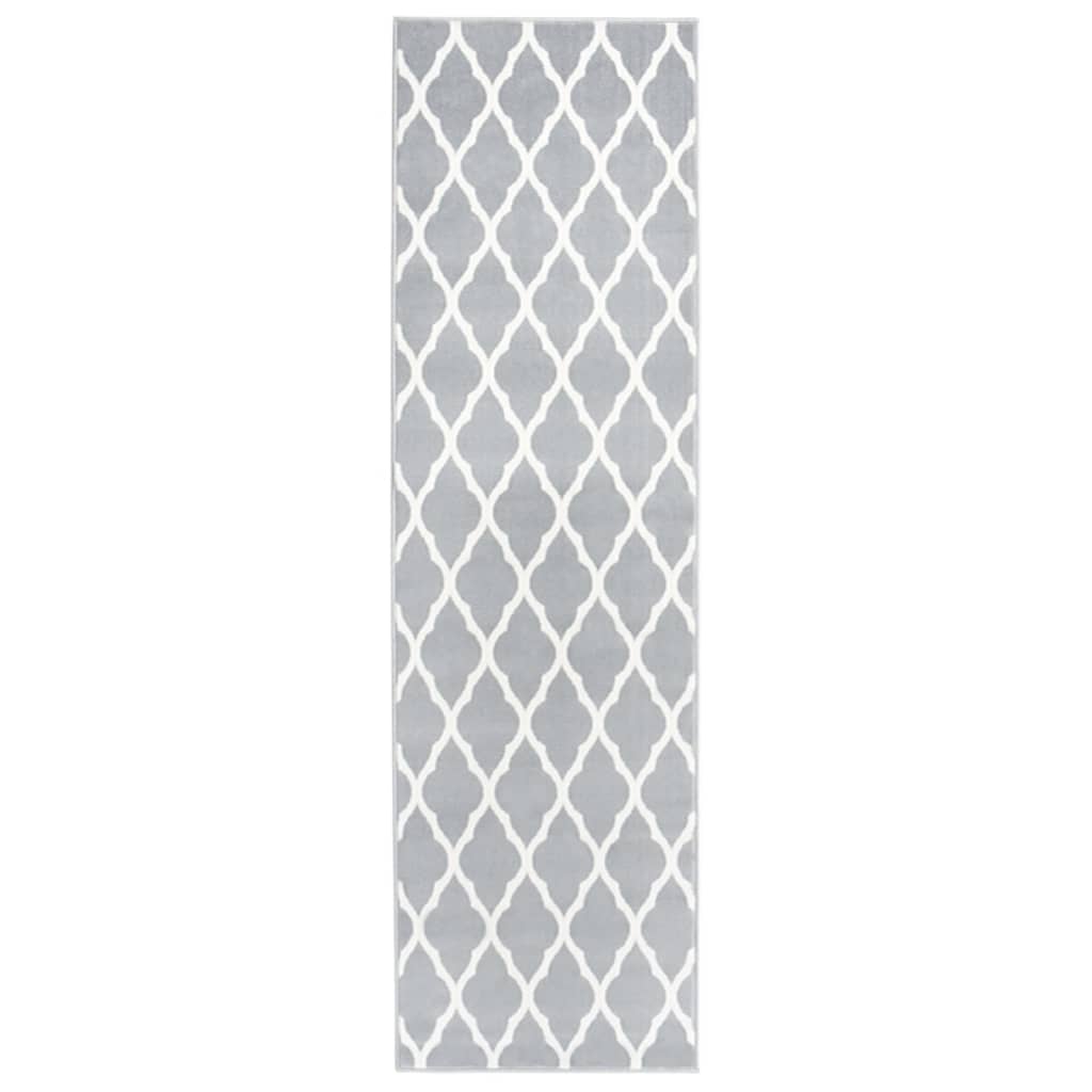 vidaXL Tapijtloper 60x250 cm BCF zwart en wit