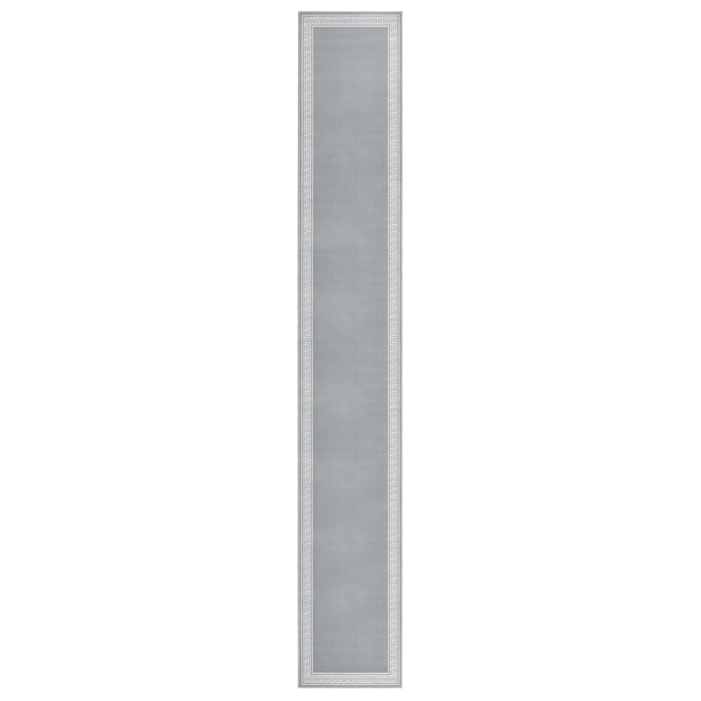 vidaXL Tapijtloper 60x200 cm BCF grijs met motief