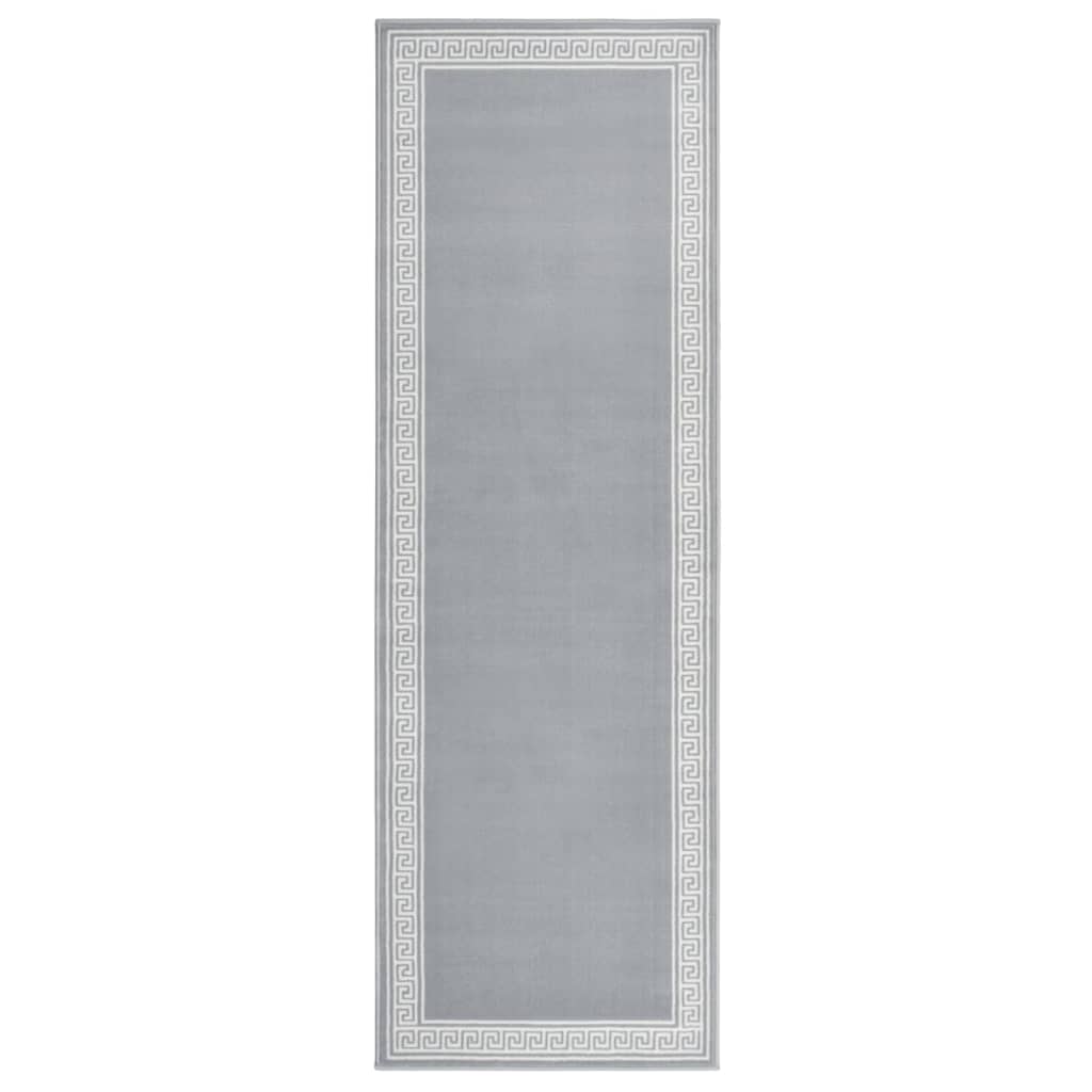 vidaXL Tapijtloper 60x200 cm BCF grijs met motief