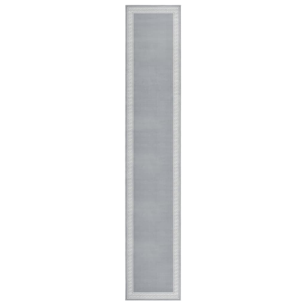 vidaXL Tapijtloper 60x200 cm BCF grijs met motief