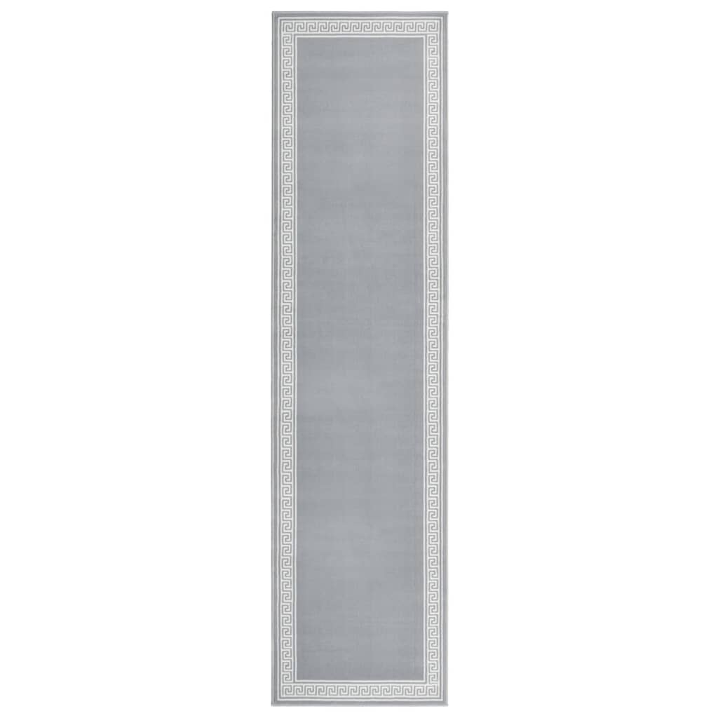 vidaXL Tapijtloper 60x200 cm BCF grijs met motief