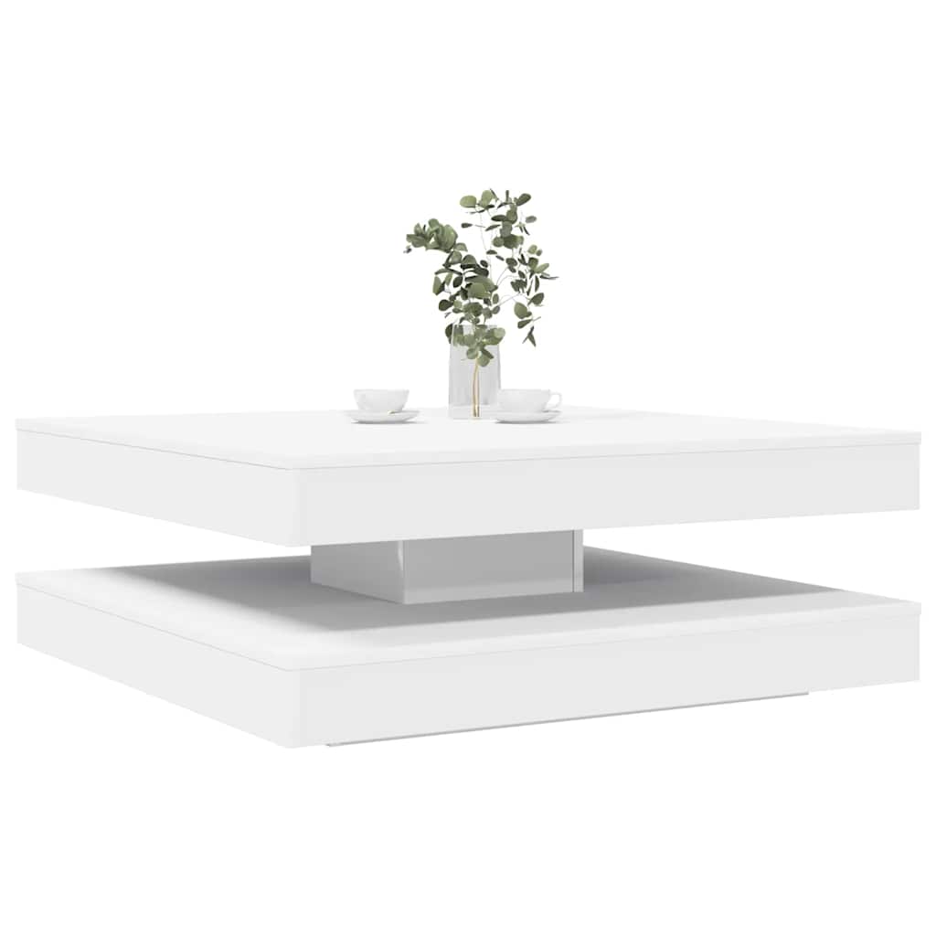vidaXL Salontafel 360 graden draaibaar 70x70x34,5 cm zwart - Aashly