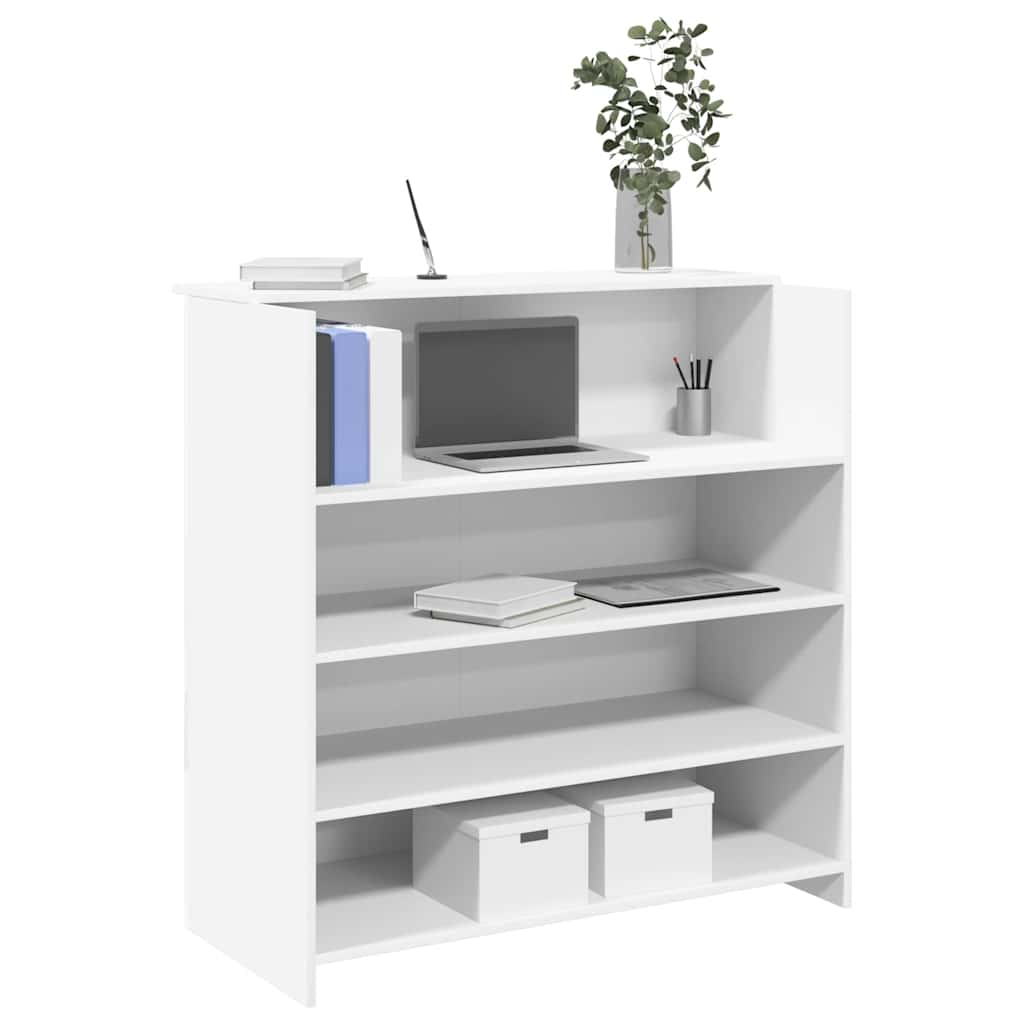 vidaXL Receptiebalie 100x50x103,5 cm bewerkt hout gerookt eikenkleurig