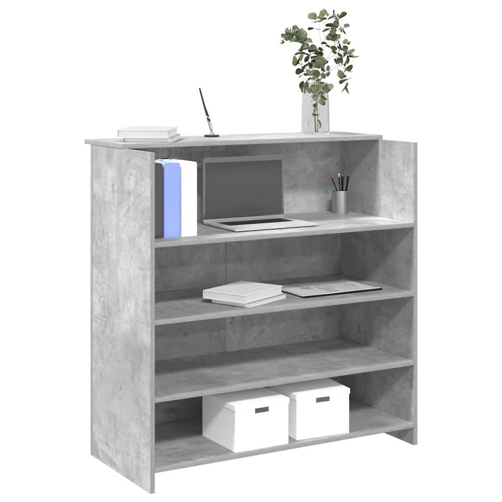 vidaXL Receptiebalie 100x50x103,5 cm bewerkt hout gerookt eikenkleurig