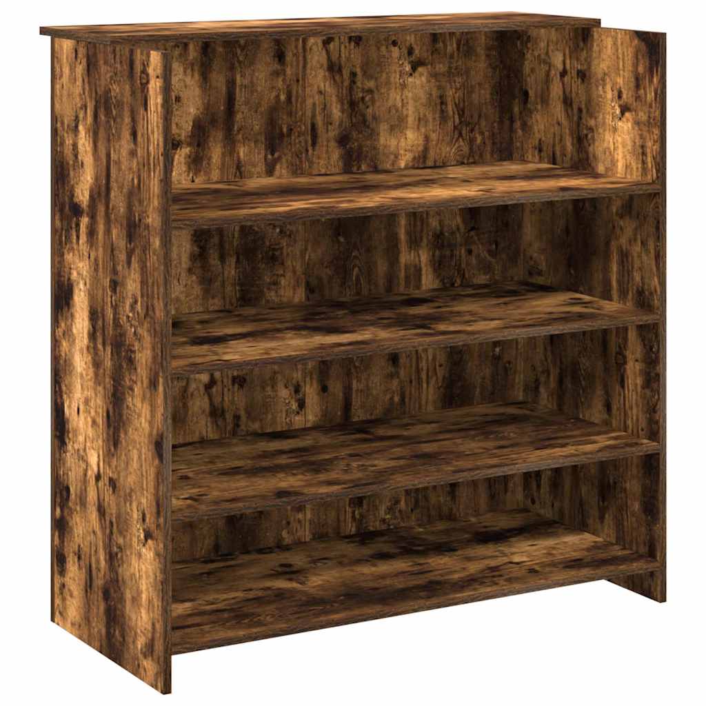 vidaXL Receptiebalie 100x50x103,5 cm bewerkt hout gerookt eikenkleurig