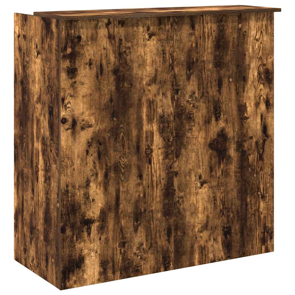 vidaXL Receptiebalie 100x50x103,5 cm bewerkt hout gerookt eikenkleurig