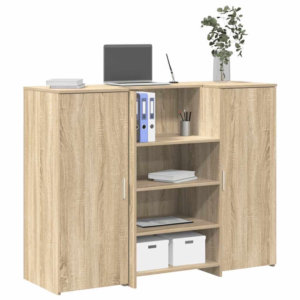 vidaXL Receptiebalie 155x50x103,5 cm bewerkt hout sonoma eikenkleurig
