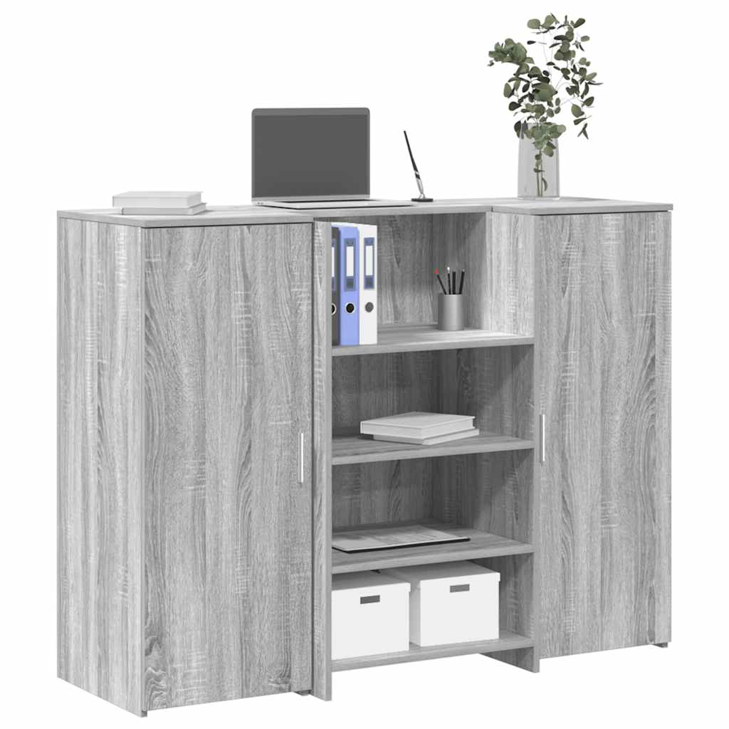 vidaXL Receptiebalie 155x50x103,5 cm bewerkt hout sonoma eikenkleurig