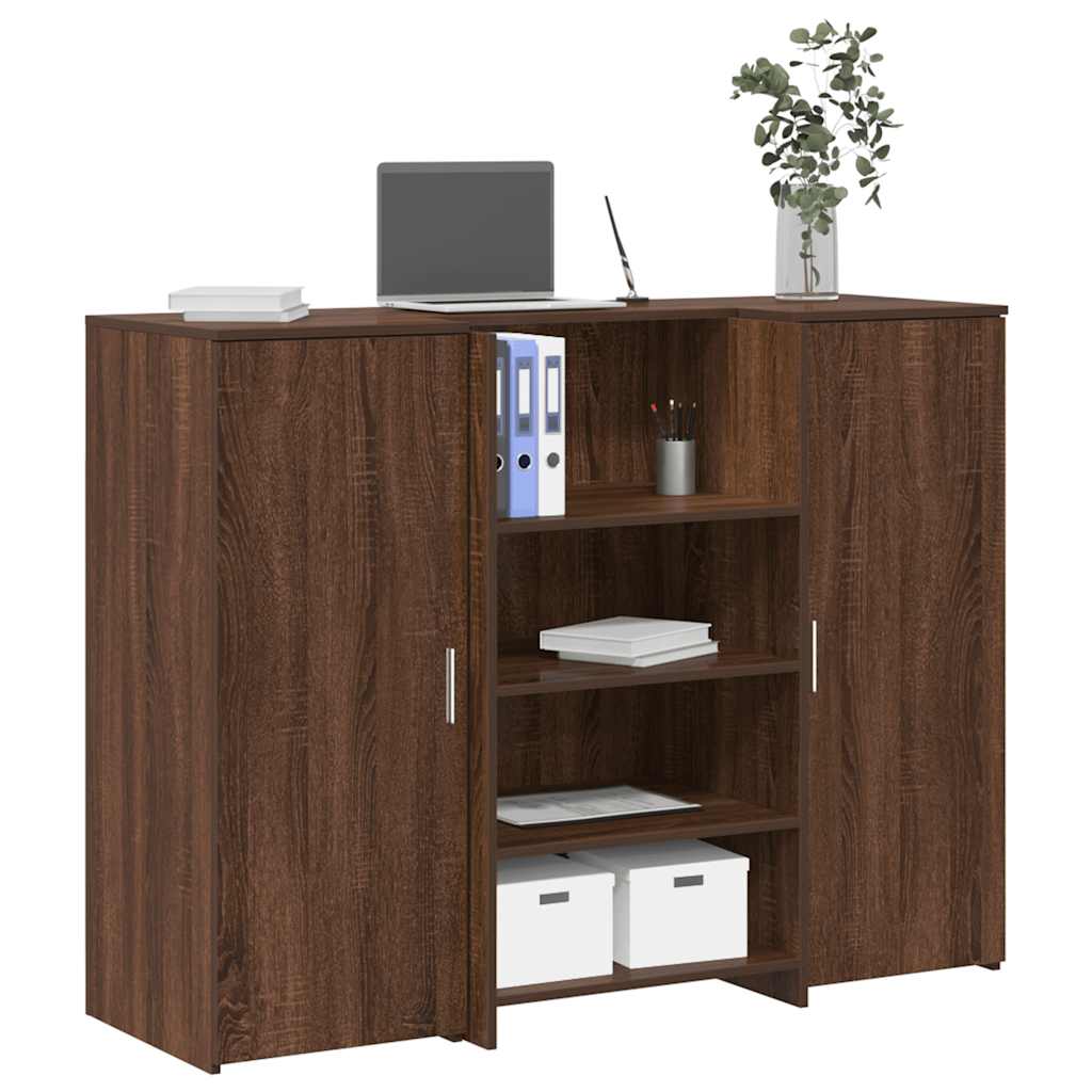 vidaXL Receptiebalie 155x50x103,5 cm bewerkt hout sonoma eikenkleurig