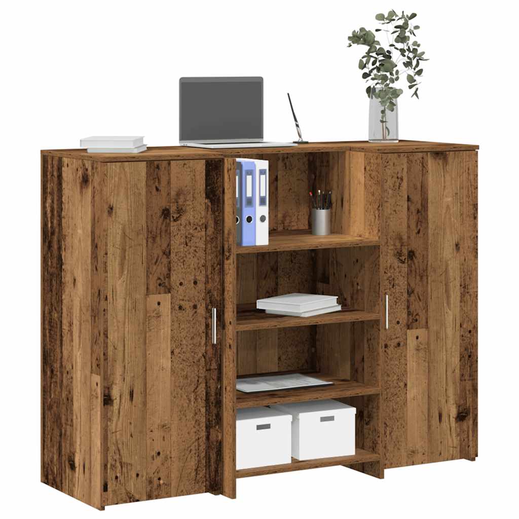 vidaXL Receptiebalie 155x50x103,5 cm bewerkt hout sonoma eikenkleurig