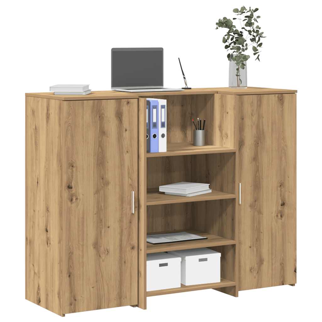 vidaXL Receptiebalie 155x50x103,5 cm bewerkt hout sonoma eikenkleurig