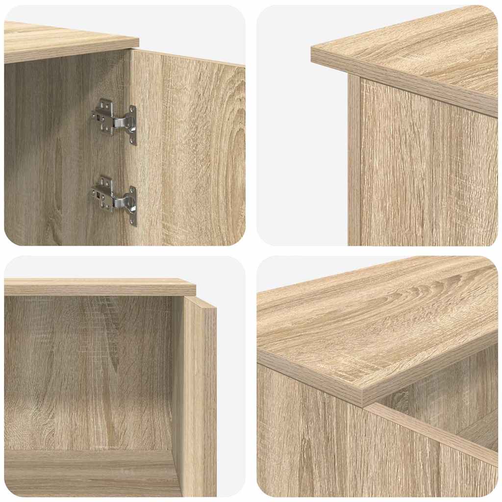 vidaXL Receptiebalie 155x50x103,5 cm bewerkt hout sonoma eikenkleurig